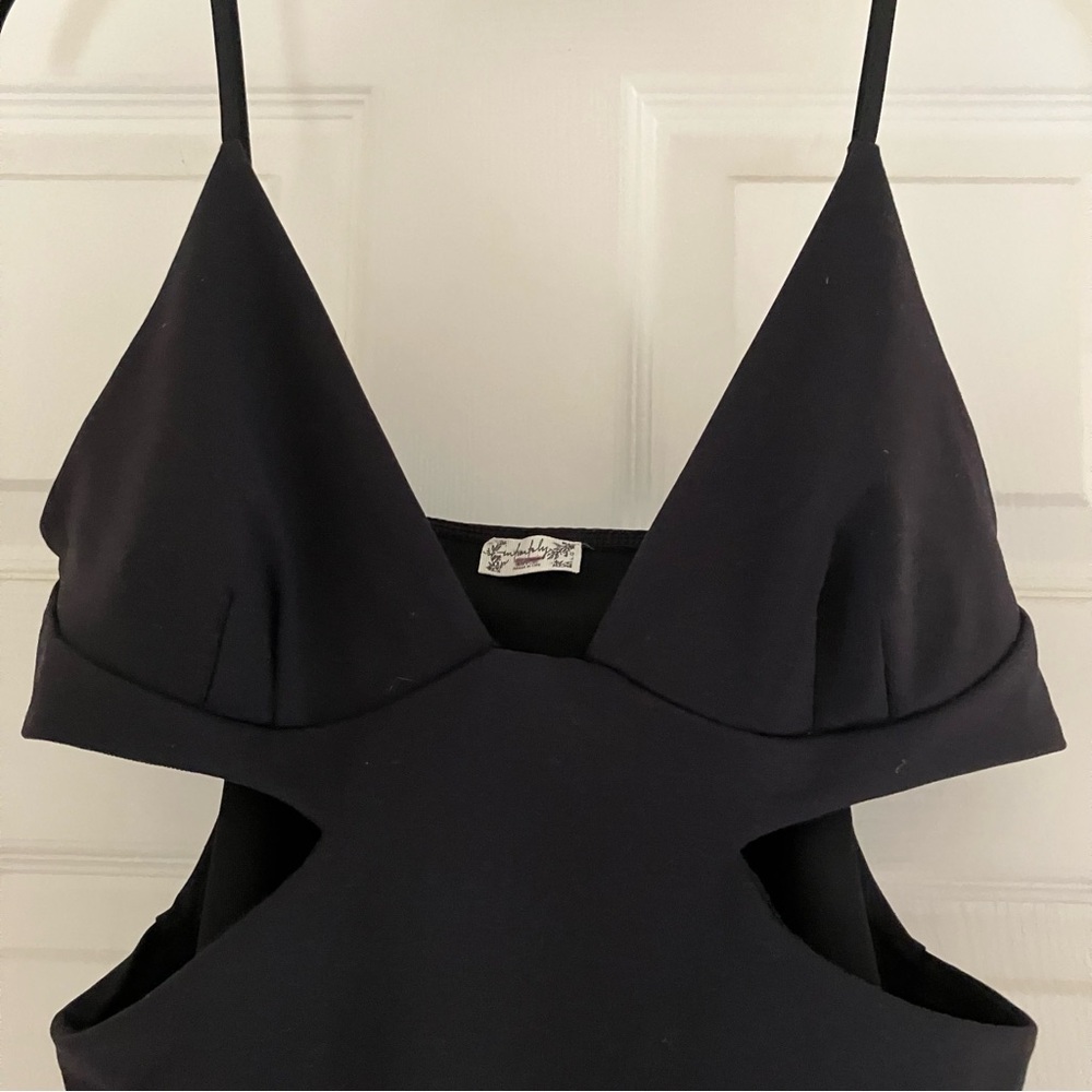 REVOLVE x FREE PEOPLE Intimately FP Love Triangle Bodysuit Black Large NEW NWOT - Picture 12 of 14
